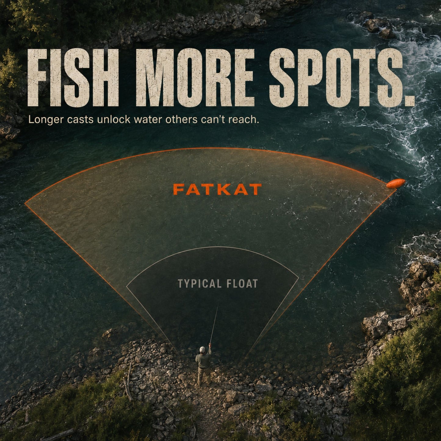 FATKAT Bobber — Large Catfish Bobber for Long Casts, No Foam