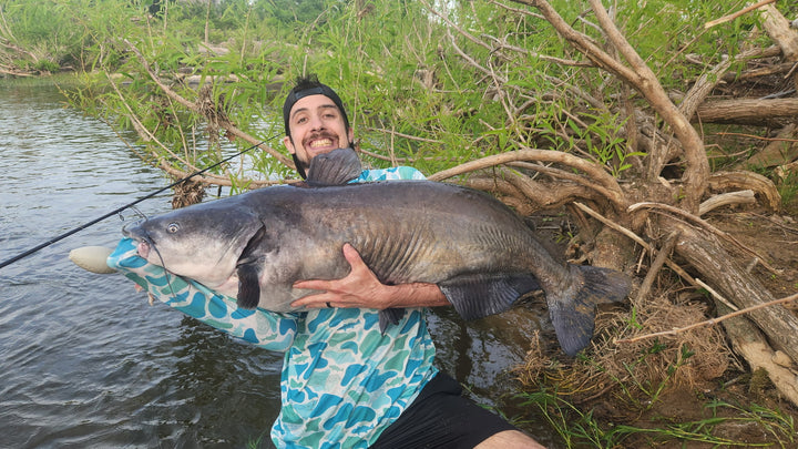 Tackle box showing poisonous lead sinkers which need to be replaced with lead-free fishing weights for responsible eco-friendly fishing
