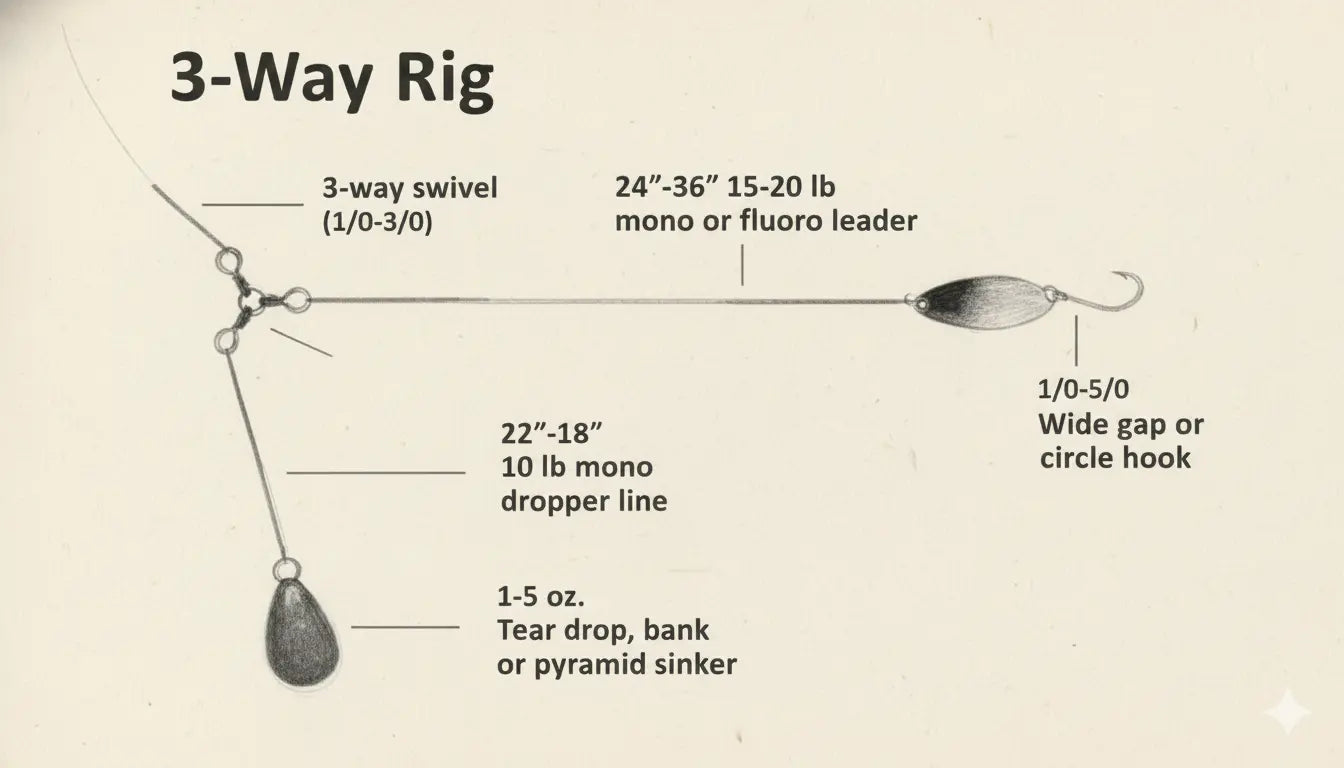 Diagram of the 3 way rig