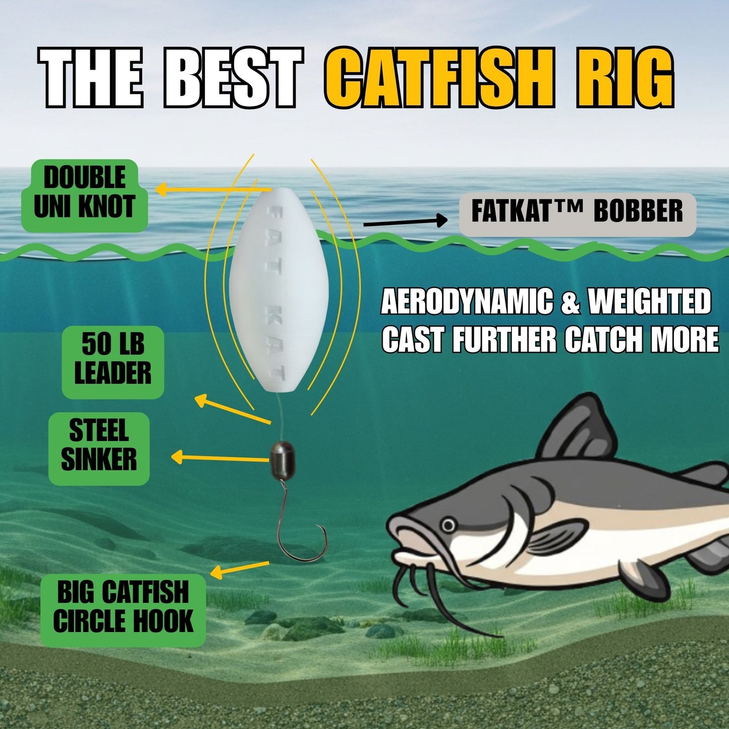 FATKAT™ Biodegradable Catfish Bobber: Best Ecofriendly Catfish Bobber