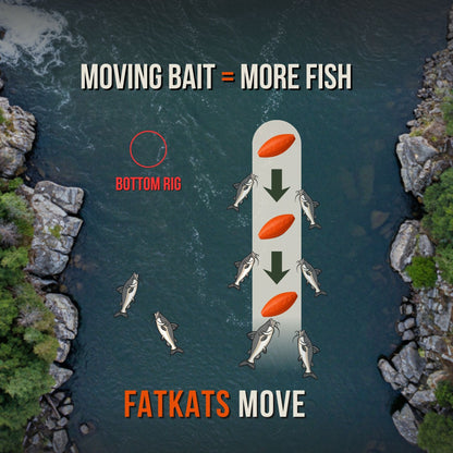 FATKAT Rig —  Pre-Tied Catfish Drift Rig for Lakes, Rivers & Bank Fishing