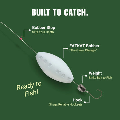 FATKAT Rig —  Pre-Tied Catfish Drift Rig for Lakes, Rivers & Bank Fishing