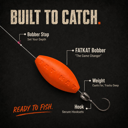 FATKAT Rig —  Pre-Tied Catfish Drift Rig for Lakes, Rivers & Bank Fishing