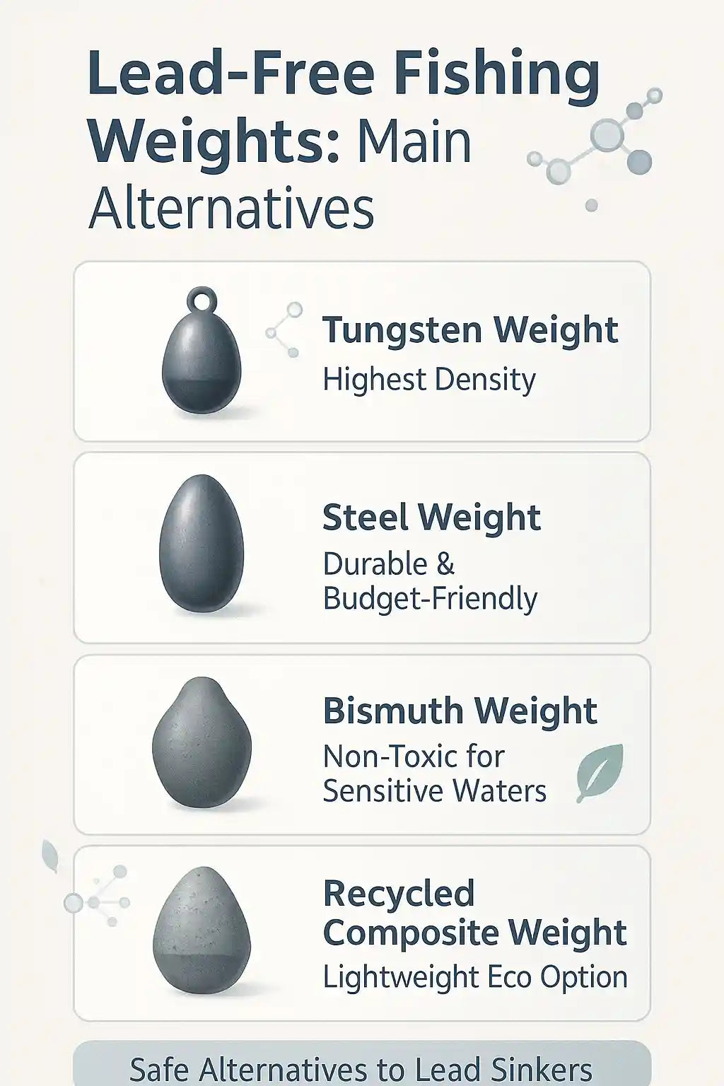 Infographic Illustrating sustainable sinkers