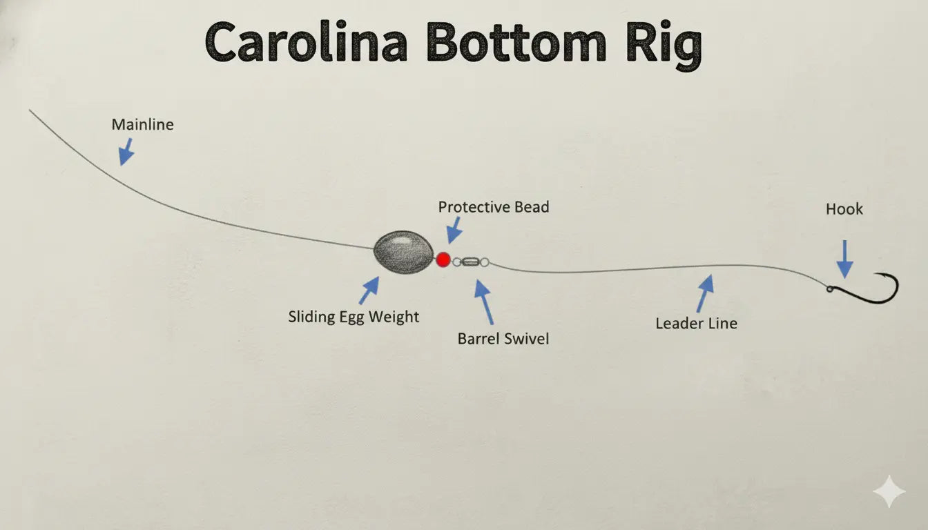 Illustration of Carolina Rig
