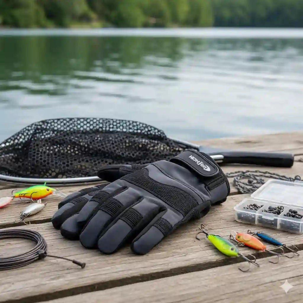 Premium fishing gloves for men, practical eco-friendly gift for anglers
