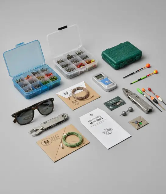 Affordable fishing gifts for men under $50 including mini rigs, tackle organizers, and multi-tools