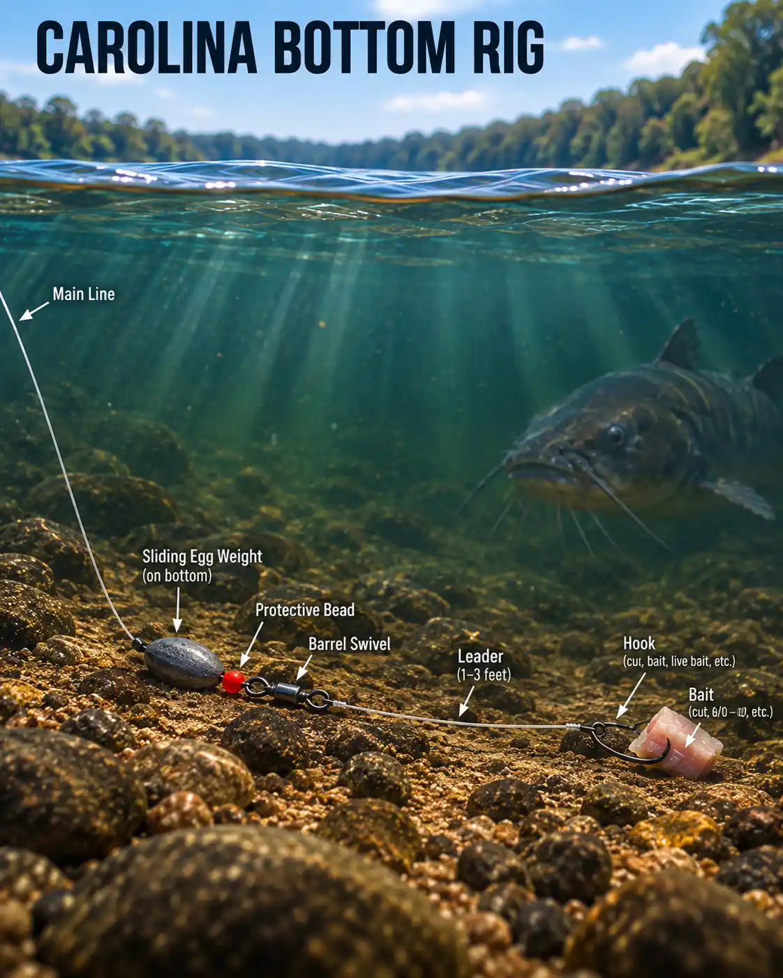 Illustration of Carolina Rig
