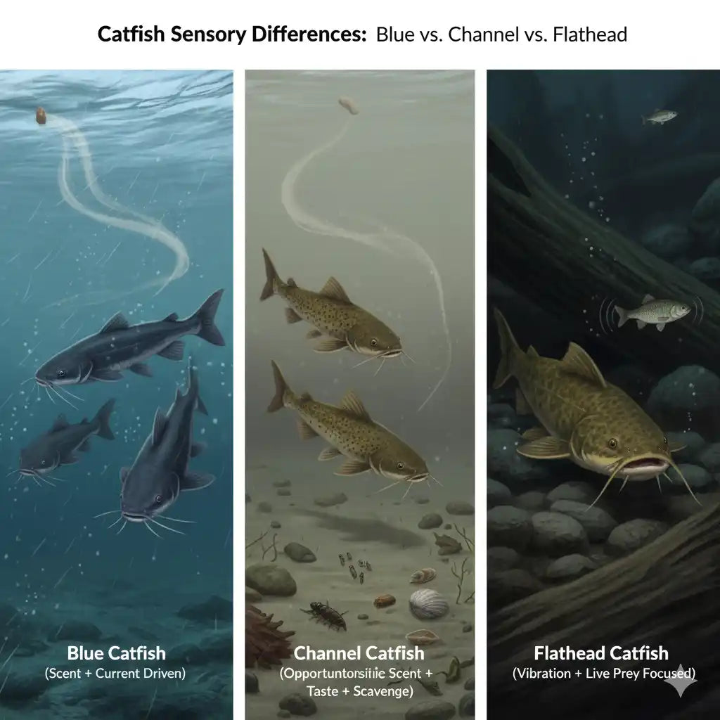 Catfisher Examples Stop Mud-Fishing Channel Cats: FATKAT Drift Rig Science